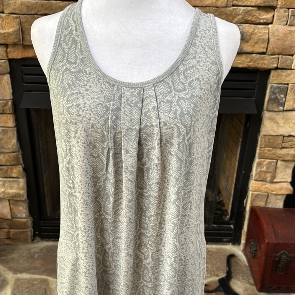 Bare Necessities Gray Pleated Maxi Sundress with pockets relaxed snake - Picture 3 of 6